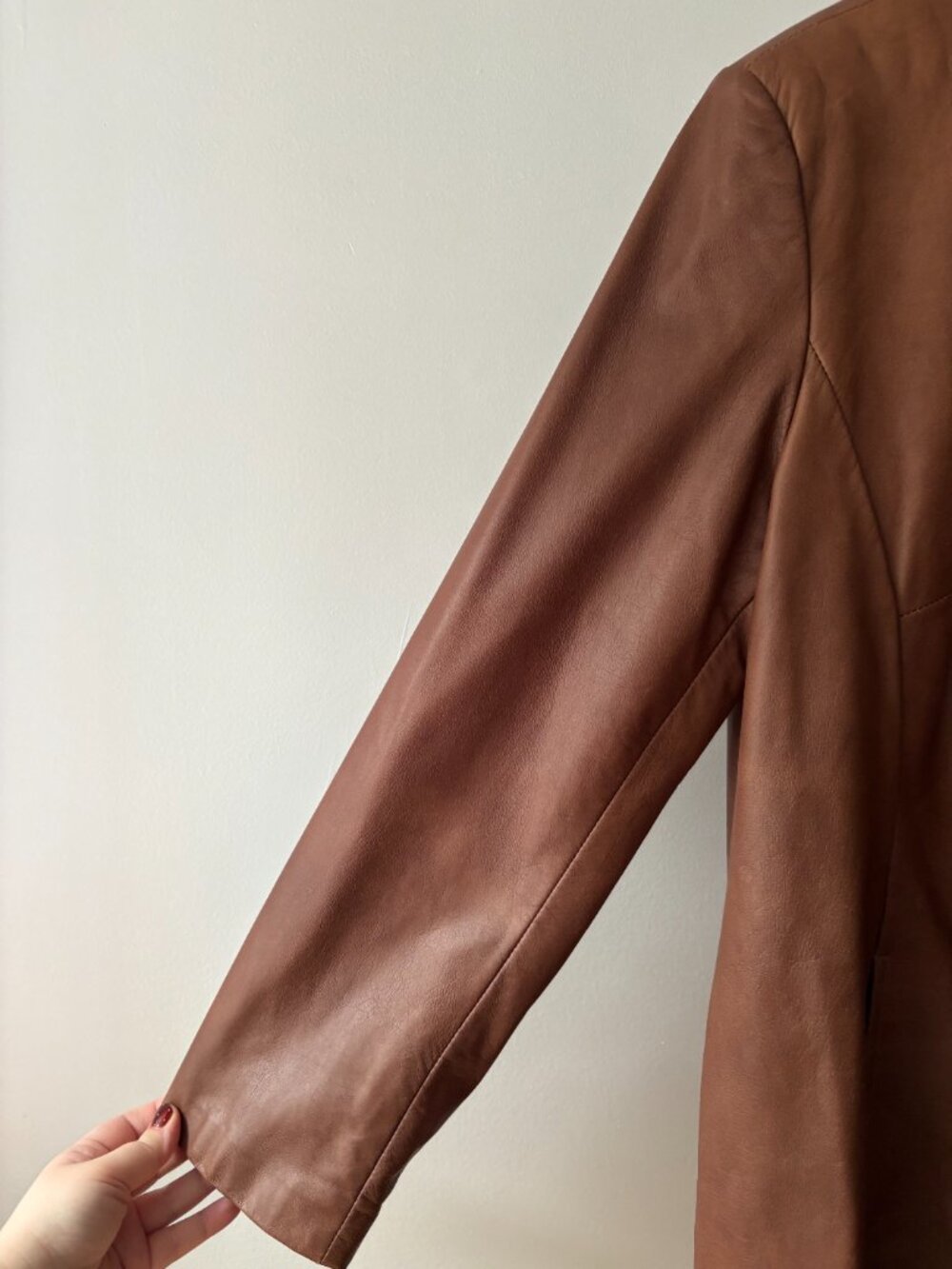 1990s Brown Leather Danier Jacket | Made in Canada - Picture 3 of 5